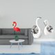 thumbnail image 2 of Escultura de cisne flamenco para jardín, adorno decorativo para sala de estar, centro de mesa, decoración para estantería, regalo de inauguración de c, 2 of 8
