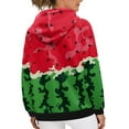 thumbnail image 4 of SCRAWLGOD Watermelon Women's Hoodies Pullover Oversized Sweaters for Women Trendy Long Sleeve Womens Hoodies Graphic Design Size 2XS Loose Sportswear Hoodie Women, 4 of 6