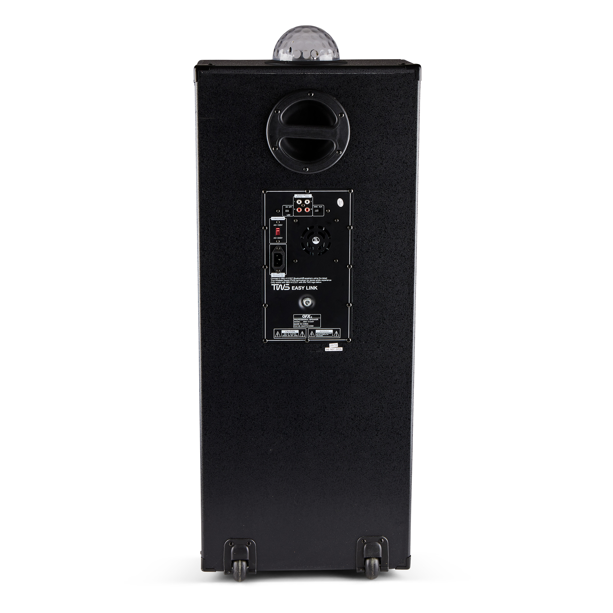 QFX Bluetooth High Power PA Speaker System w/ Blue LED Lights & Mic Inputs - image 4 of 8