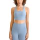 thumbnail image 1 of Sujetador deportivo de alto impacto con almohadillas extraíbles y espalda hueca azul para entrenamientos, talla XL, 1 of 8