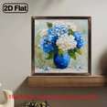 thumbnail image 2 of 2D Flat, 1pc Rustic Blue Hydrangea Flower Wall Art - 8x8inch Recycled Wood Framed Sign, 2D Flat Print for Living Room, Bedroom, Kitchen, Bathroom, Office Decor, Decorative Sign, Plaque, 2 of 9