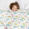 thumbnail image 6 of Butterfly Blanket for Girls, Butterfly Blanket for Baby Girls Kids, Soft Flannel Toddler Blanket Butterfly Easter Gift, Lightweight Fleece Throw for Birthday Children's Day Sofa Bed 30"x40", 6 of 7