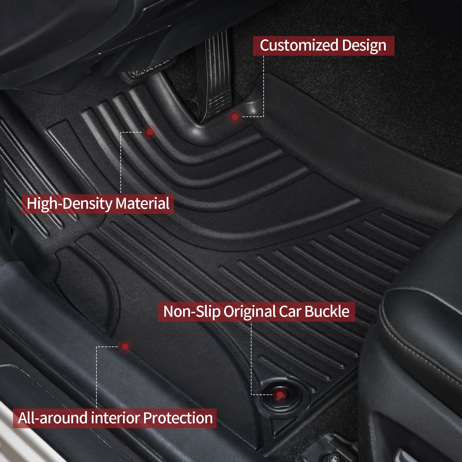 DIKSOAKR Full Set Floor Mats & Cargo Liner Fit for Honda CRV 2023-2026 All Models Custom Fit All Weather Floor Liners & Trunk Mat Accessories