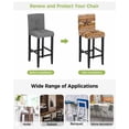 thumbnail image 3 of Western Texas Star Vintage Bar Stool Covers Set of 4, Retro Farmhouse Yellow Brown Wooden Stretch Bar Chair Covers with Backs, Removable Pub Counter Height Chair Cover for Kitchen Dining Room Cafe, 3 of 7