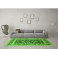 thumbnail image 3 of Ahgly Company Indoor Square Oriental Green Industrial Area Rugs, 5' Square, 3 of 4