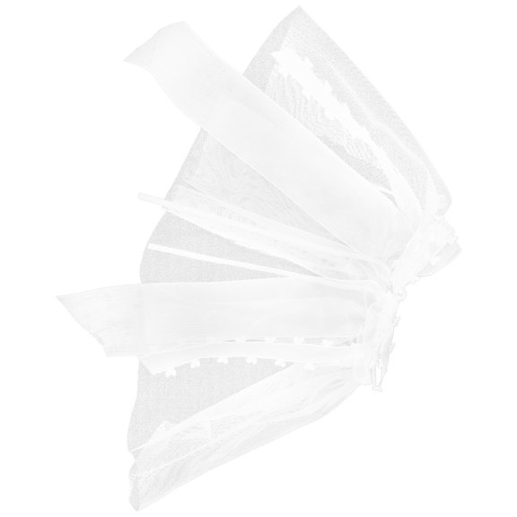 AURARMLET White Pet Veil with Bow Hair Decoration for Dog and Cat Wedding Outfits