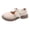 Beige, variant on RotHome Girls Dress Shoes Low Heel Pumps Mary Jane with Pearl Bow Flats for Toddler Little Girl Wedding Party Flower Girl Dance Casual Formal