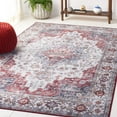 thumbnail image 3 of SAFAVIEH Tucson Nazca Traditional Machine Washable Area Rug, Light Blue/Rust, 3' x 5', 3 of 10