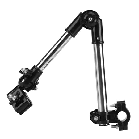 Yajisi 360° Adjustable Umbrella Stretch Mount Stand Holder for Baby Stroller Pram Bicycle Wheelchair Black 10 inches / 25.4 cm