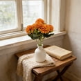thumbnail image 5 of COM1950s Faux Chrysanthemum Bouquet, Artificial Bush Bundle with Plastic Stems, Realistic Fake Flowers for Wedding Bridal Home Farmhouse Decor, 5 of 6