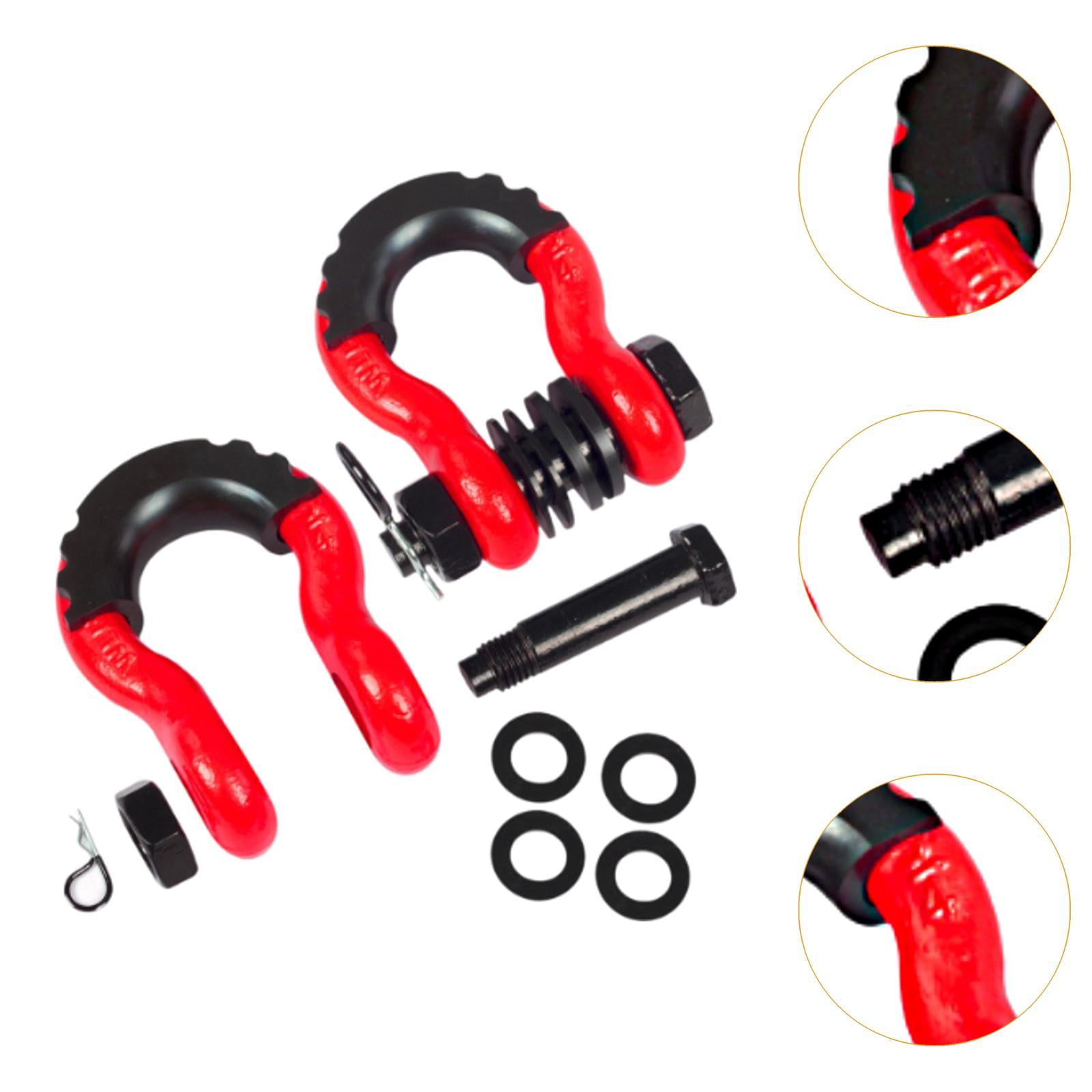 Wzmzjy 2 Pieces D Ring Shackle Off Road Towing Accessories for Vehicle UTV ATV