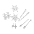 thumbnail image 4 of Juego de 10 adornos colgantes para de Navidad con purpurina transparente para fiestas, adornos decorativos para interiores, 4 of 9