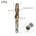 thumbnail image 2 of Uxcell M10 x 1.5 Uncoated M35 Cobalt High Speed Steel Combination Drill Tap Bit 2 Pack, 2 of 6