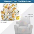 thumbnail image 5 of Jiueut Daisy Flower Pattern Recliner Chair Covers, 4 Pieces Breathable Recliner Chair Covers with Elastic Band Anti Dust Recliner Slipcover for All Seasons, 5 of 7