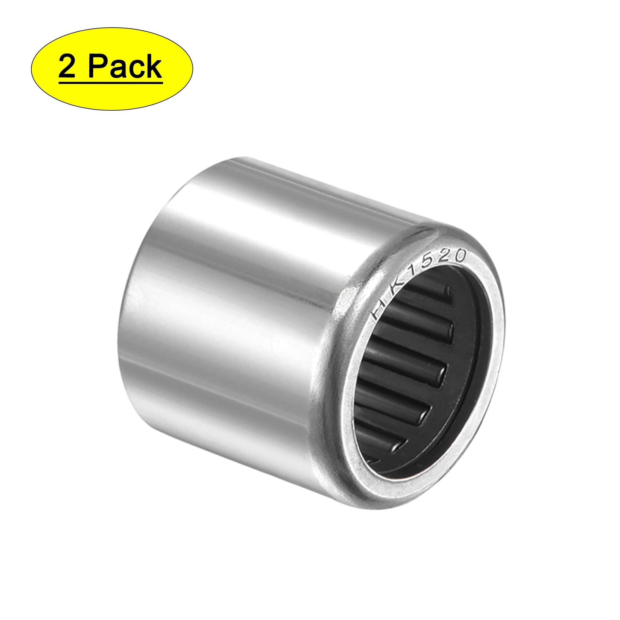 HK1520 Drawn Cup Needle Roller Bearings, Open End, 15mm I.D., 21mm OD