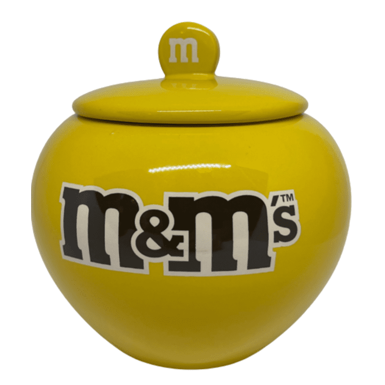 M&M's World Yellow Character Peanut Candy Ceramic Container Jar