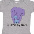 thumbnail image 4 of Inktastic I Love My Noni Elephant Purple Blue Boys Baby Bodysuit, 4 of 5