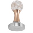thumbnail image 4 of Tamper de café, Crystal Ball Coffee Flat Tamper Base de Acero Inoxidable Martillo en Polvo para Accesorios de café(53mm-Oro), 4 of 14
