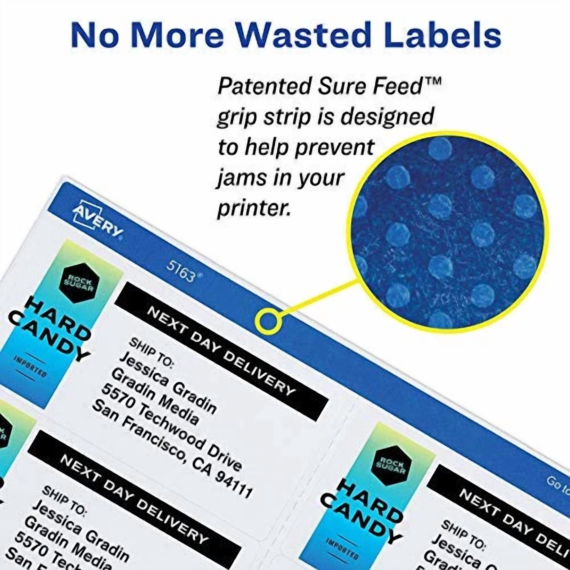 BUTTERFLY- Shipping Address Labels, Laser & Inkjet Printers, 3-1/3X4 Labels, 60 Labels