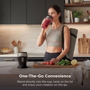 Ninja Fit Personal Single-Serve Blender, 700PW, Nutrient Extraction, Smoothies, (2) 16-oz. Cups, QB3001SS Gray