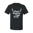 thumbnail image 2 of Wild Bobby, Best Buckin Dad Ever Funny Hunting, Father's Day, Men Graphic Tees, Black, 2XL, 2 of 3