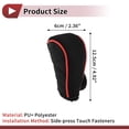 thumbnail image 4 of Cubierta de pomo de cambio de marcha Unique Bargains Universal para automóvil SUV camión RV Sujetadores de toque lateral Protector de mango de cambio PU Poliéster Negro Rojo, 4 of 7