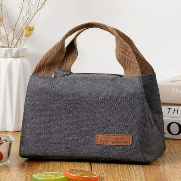 Lunch bag, Insulated Lunch Bag for Women Men Large Lunch Box Container Reusable Leakproof Tote for Office, Work, School, Beach or Travel (Grey)