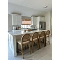 thumbnail image 5 of Nathan James Bailey Boucle Upholstered Rattan Bar Stool Counter Height Stool with Natural Rattan Woven Back For Kitchen Island Light Brown, 5 of 5