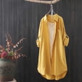 thumbnail image 2 of Essential Solid Color Duster Cardigan, Airy Lightweight Blouse with Relaxed Fit & Casual Elegance for Everyday Outfit Completions,Yellow S, 2 of 5