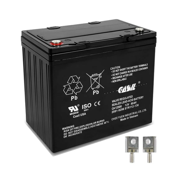 Casil 12V 50Ah Replacement Battery Compatible with Power Boat Pontoon Electric Trolling Motor