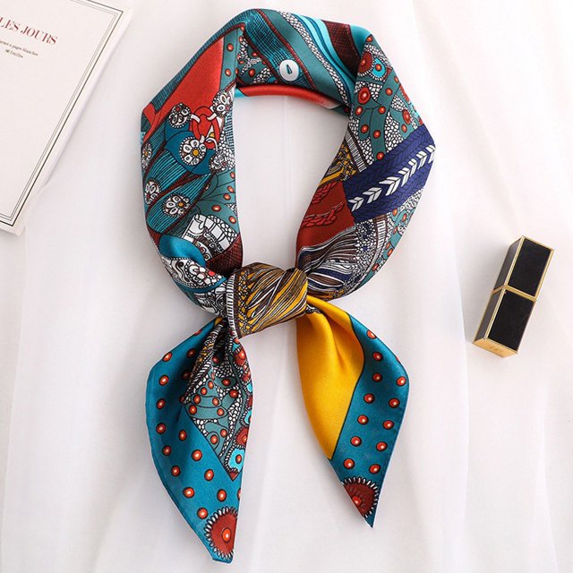 Bufanda cuadrada pequeña para mujer, decorativa, para camisa de traje, profesional, para el cuello, fina