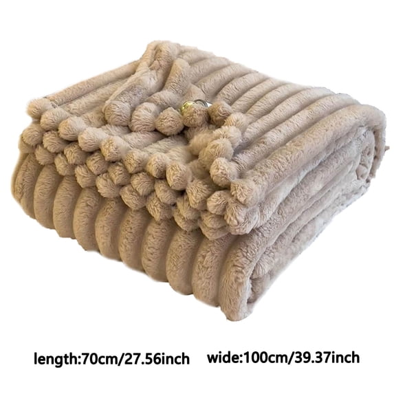 Throw Blanket for Home Comfort – Thickened Rabbit Nap Blanket for Adults in Soft Polyester Cozy Bed Sofa Travel and Use,39x27 in,Blue