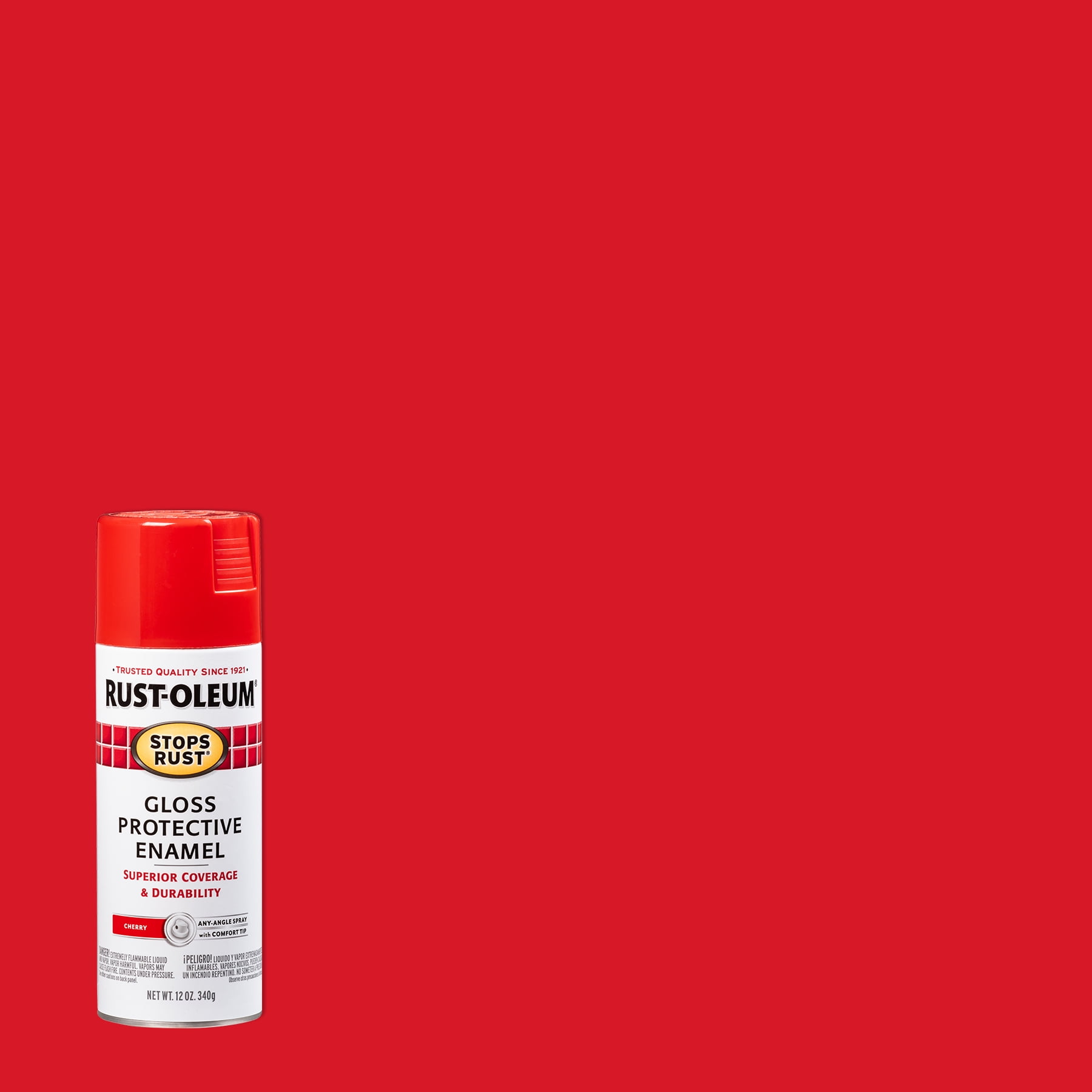 Cherry, Rust-Oleum Stops Rust Gloss Protective Enamel Spray Paint-248568, 12 oz