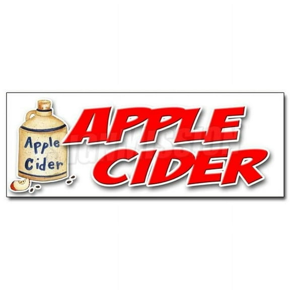 SignMission 12 in. Apple Cider Decal Sticker - Fresh Orchard Produce Picked Homemade Ripe