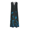 thumbnail image 4 of Robe d'Été pour Femmes Aguichant Robe d'Été pour Femmes Design Décontracté Robe Dégradée Sans Manches Col en V Longue Robe Ample Robe d'Été pour Femmes Robe Longue d'Été pour Femmes Longue Robe d'Été pour Femmes, 4 of 9