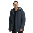 thumbnail image 4 of WenVen Men's Winter Coat Hooded Puffer Jacket Waterproof Insulated Jacket Charcoal XL, 4 of 12