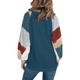 thumbnail image 2 of Hauts Grande Taille pour Femmes Manches Longues Col Rond Rayé Coupe Ample Tunique, 2 of 6