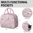 thumbnail image 6 of Lunch Bag Lunch Box for Women Reusable Insulated Lunch Bags,Water-Resistant Pink Sea Shells Beach Cooler Lunch Tote Bag, Large Capacity for Work Travel Picnic, 6 of 6