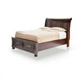 thumbnail image 4 of FOA Caiden 4pc Cherry Solid Wood Bedroom Set - Queen+Nightstand+Dresser+Mirror, 4 of 8