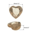 thumbnail image 2 of Uxcell 20Pcs Acrylic Heart Rhinestone 30mm Flat Back Plastic Gems Jewelry Dark Brown, 2 of 7