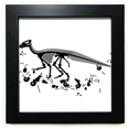 thumbnail image 1 of dinosaur b bs black black square frame picture wall tabletop, 1 of 3