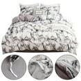 thumbnail image 4 of Rdeghly 3Pcs/Set Polyester Marbled Quilt Cover Pillowcase Bedding Set EU-Double Size, Bedding Set, Duvet Cover Set, 4 of 8