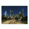 thumbnail image 1 of Urban Cutting Board, Image of Atlanta Skyline Twilight with Highway Buildings Skyscrapers Blurred Motion, Decorative Tempered Glass Cutting and Serving Board, Small Size, Multicolor, by Ambesonne, 1 of 1