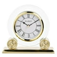 thumbnail image 1 of Wm. Widdop Horloge Ronde pour Manteau en Verre et Or, 1 of 2