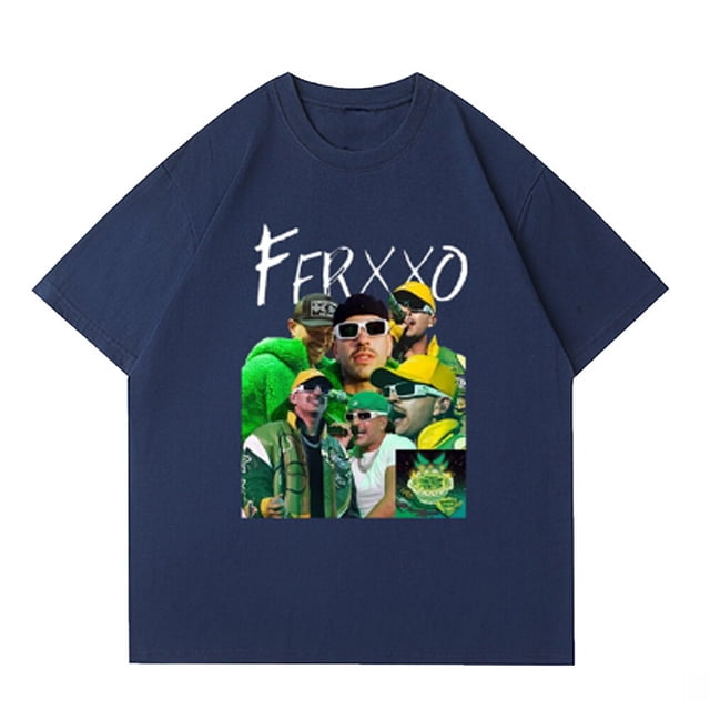 Ferxxo-Camiseta con estampado de rapero Feid Merch para hombre, camisa informal de manga corta, camisetas de gran tamaño de Hip Hop, ropa de calle de verano