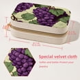 thumbnail image 5 of Grape Velvet Portable Jewelry Organizer Box with Removable Compartment - Gift and Jewelry Display, 5 of 7