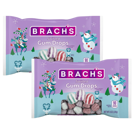 Brach’s Swirled Gum Drops Holiday Candy, 2 Pack, 8 oz Bags