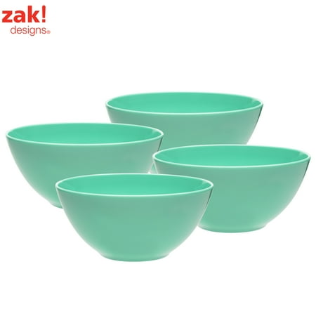 China Soup Bowl - Zak Designs Ella Soup Bowls 30 oz. Green , 4-piece set