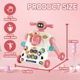 thumbnail image 5 of KOPPOP Baby Walker, 3-in-1 Activity Center and Learning Walker Sit-to-Stand Toy with Music & Lights, Foldable Push Toy for Infant Toddler 9+ Months, Pink, 5 of 8