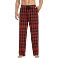 thumbnail image 4 of FREEAMG Black White Plaid Pajama Pants for Men, Men's Separate Bottoms, Comfortable Lounge Pants for Men, 4 of 7